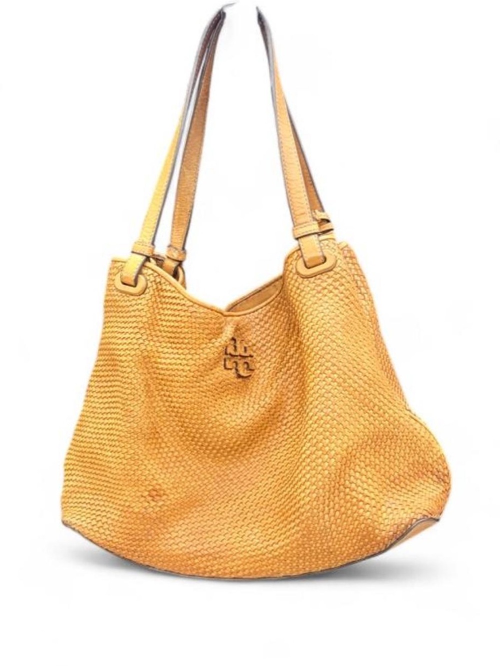Tory Burch Woven Leather Shoulder Bag in Tan Brown